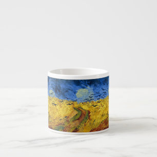 Tasse Expresso Champ de blé de Van Gogh avec Corbeaux Post-Impres
