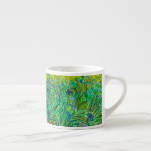 Tasse Expresso Champ Van Gogh avec Irises près d'Arles