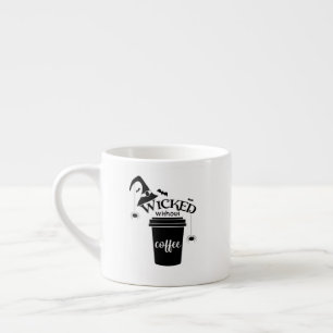 Tasse Expresso Chapeau de sorcière noir mignon et drôle sans café