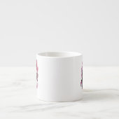 Tasse Expresso Chat astronaute à l'aquarelle rouge (Devant)