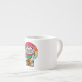 Tasse Expresso Chat chanceux japonais Maneki Neko Kawaii Koban Fe (Devant droit)