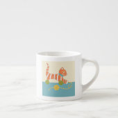 Tasse Expresso Chat de jouet rayé avec balle de chaîne (Droite)