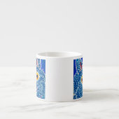 Tasse Expresso Chat gothique bleu (Devant)