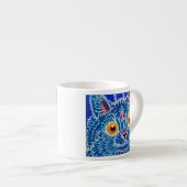 Tasse Expresso Chat gothique bleu (Devant droit)