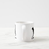 Tasse Expresso Chat moderne Silhouette Chat Maman (Dos)