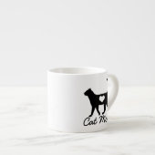 Tasse Expresso Chat moderne Silhouette Chat Maman (Devant droit)