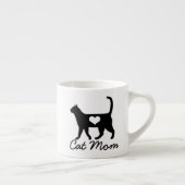 Tasse Expresso Chat moderne Silhouette Chat Maman (Droite)