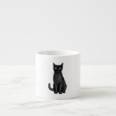 Tasse Expresso chat noir (Devant)