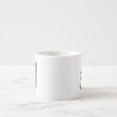 Tasse Expresso Chat noir mignon (Devant)