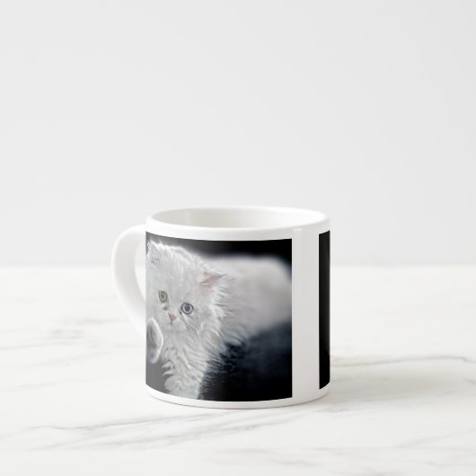 Tasse Expresso Chaton persan blanc (Devant gauche)