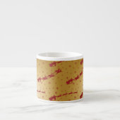 Tasse Expresso Chaussure de Noël rouge sur or (Devant)