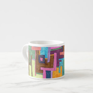 Tasse Expresso "Chemins" Art Abstrait
