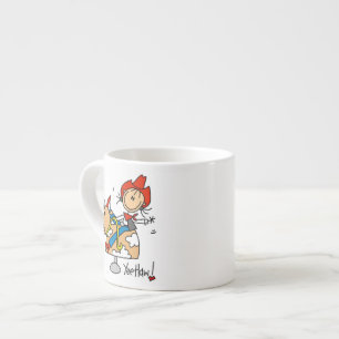 Tasse Expresso Chemise et Cadeaux Cowgirl Stick Figure Yee Haw