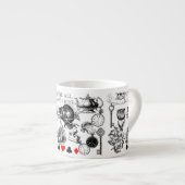 Tasse Expresso Cheshire Chat classique alice au merveilleux fou (Devant droit)