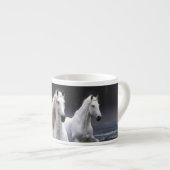 Tasse Expresso Chevaux à lancer l'oreiller (Devant droit)