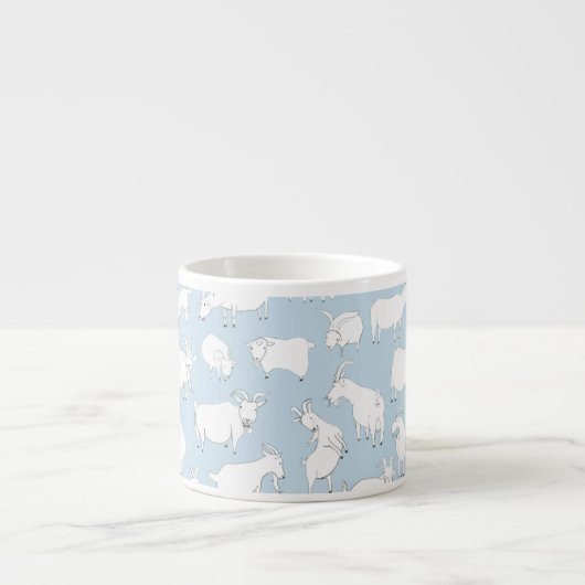 Tasse Expresso Chèvres jouant - bleus layette (Devant)