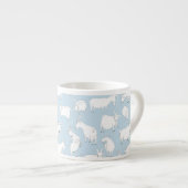 Tasse Expresso Chèvres jouant - bleus layette (Devant droit)