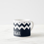 Tasse Expresso Chevron bleu (Devant droit)