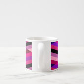 Tasse Expresso Chevron/Herringbone abstrait | Violets et Violet (Dos)