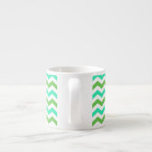 Tasse Expresso Chevron vert frais tendance et moderne (Dos)