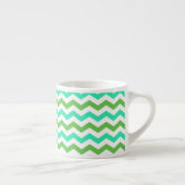 Tasse Expresso Chevron vert frais tendance et moderne (Droite)