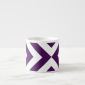 Tasse Expresso Chevrons violets et blancs (Devant)