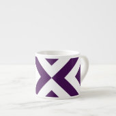 Tasse Expresso Chevrons violets et blancs (Devant droit)