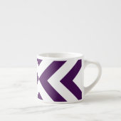 Tasse Expresso Chevrons violets et blancs (Droite)