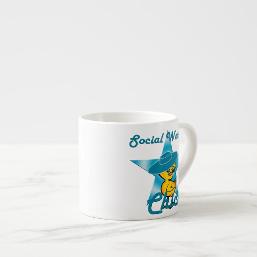 Tasse Expresso Chick ouvrier social #7 (Devant droit)