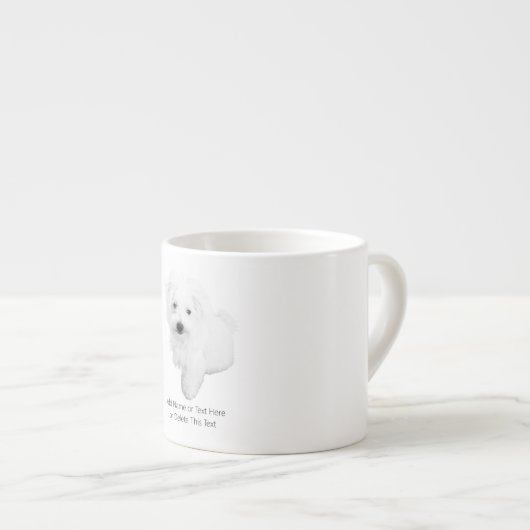 Tasse Expresso Chien chiot maltais le plus mignon (Devant droit)