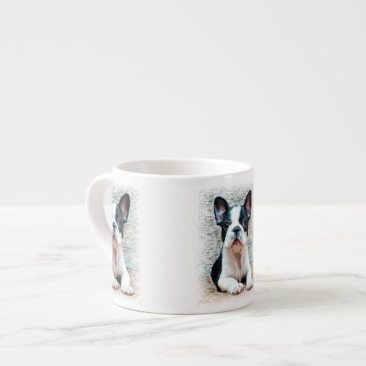 Tasse Expresso Chien de taureau français (Devant gauche)
