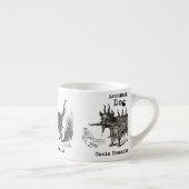 Tasse Expresso Chien Demon Vintage Funny migre (Droite)