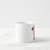 Tasse Expresso Chien mignon blanc taureau (Devant)