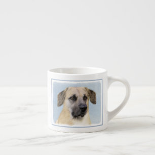 Tasse Expresso Chinook (Oreilles Laissées) Peinture - Art Chien o