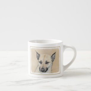 Tasse Expresso Chinook (Oreilles Pointées) Peinture - Art Chien o