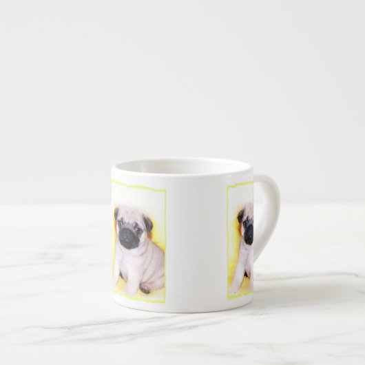 Tasse Expresso Chiot de carlin (Devant droit)