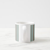 Tasse Expresso Chocolat Brown et pinte vert rayures Monogramme (Dos)