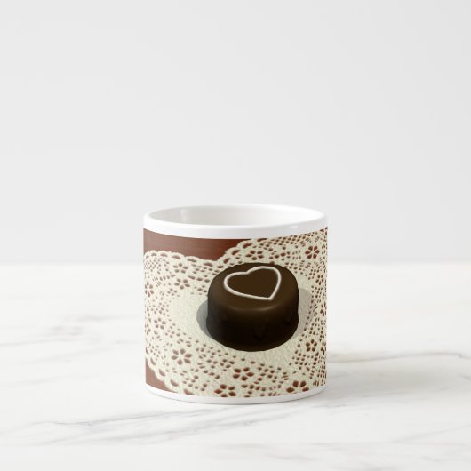 Tasse Expresso Chocolat de la Saint-Valentin (Devant)
