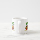 Tasse Expresso Chouette elfe de Noël avec présent (Dos)