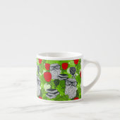 Tasse Expresso Chouette en roses rouges (Droite)