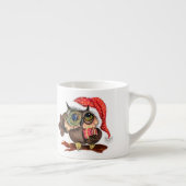 Tasse Expresso Chouettes de bébé mignonnes en Casquette de Noël e (Droite)