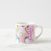 Tasse Expresso Chouettes mignonnes, Chouette Motif, Chouettes col (Droite)