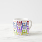 Tasse Expresso Chouettes mignonnes, Chouette Motif, Chouettes pou (Devant droit)