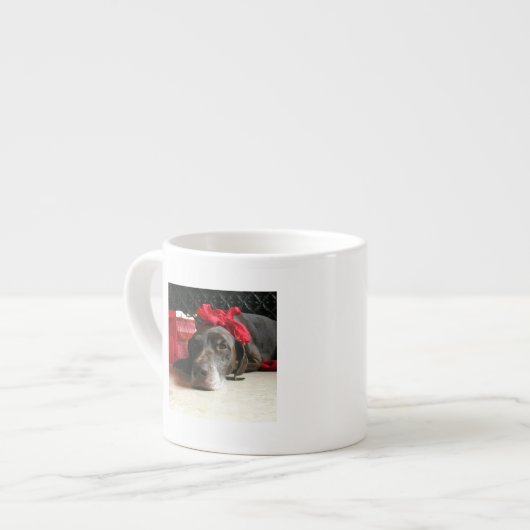 Tasse Expresso Christmas german shorthred pointer (Devant gauche)