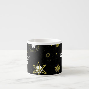 Tasse Expresso Ciel nocturne : motif cosmique sans soudure.