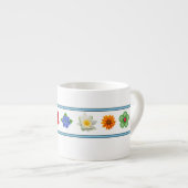 Tasse Expresso Cinq fleurs (Devant droit)