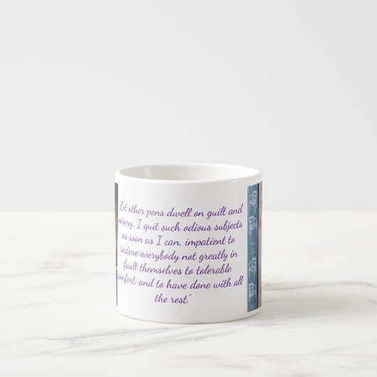 Tasse Expresso Citation de Jane Austen (Violet) (Devant)