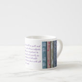Tasse Expresso Citation de Jane Austen (Violet) (Devant droit)