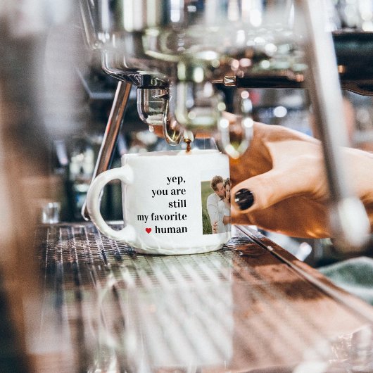 Tasse Expresso Citation romantique du collage moderne