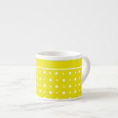 Tasse Expresso Citron jaune Espresso Mug, Pois blancs (Devant droit)